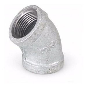 Semicodo 45° Galvanizado de 1/2"
