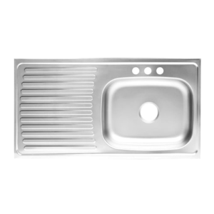 Lavaplatos de 100cm x 50cm 3 Huecos Escurridor Izquierdo Incrustar