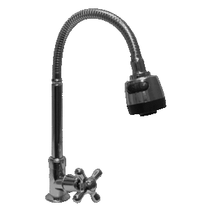 LLAVE LAVAPLATOS SENCILLO  DE MESA NEGRO METALIZADO REF-1201