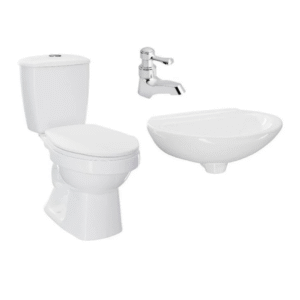 SANITARIO COMBO LAGUNA 4.8 BLANCO CORONA C/GRIFERIA
