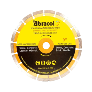 DISCO DIAMANTADO P/CONCRETO DE 9' ABRACOL