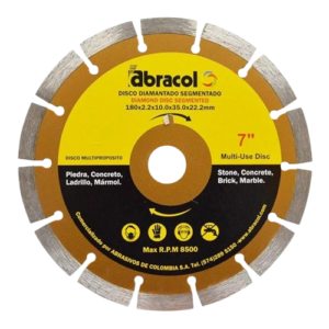DISCO DIAMANTADO P/CONCRETO DE 7" ABRACOL
